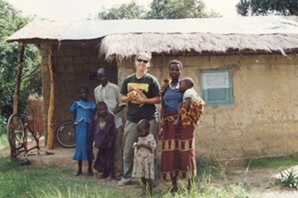 Elizabeth Bowers with Zambian Host Family